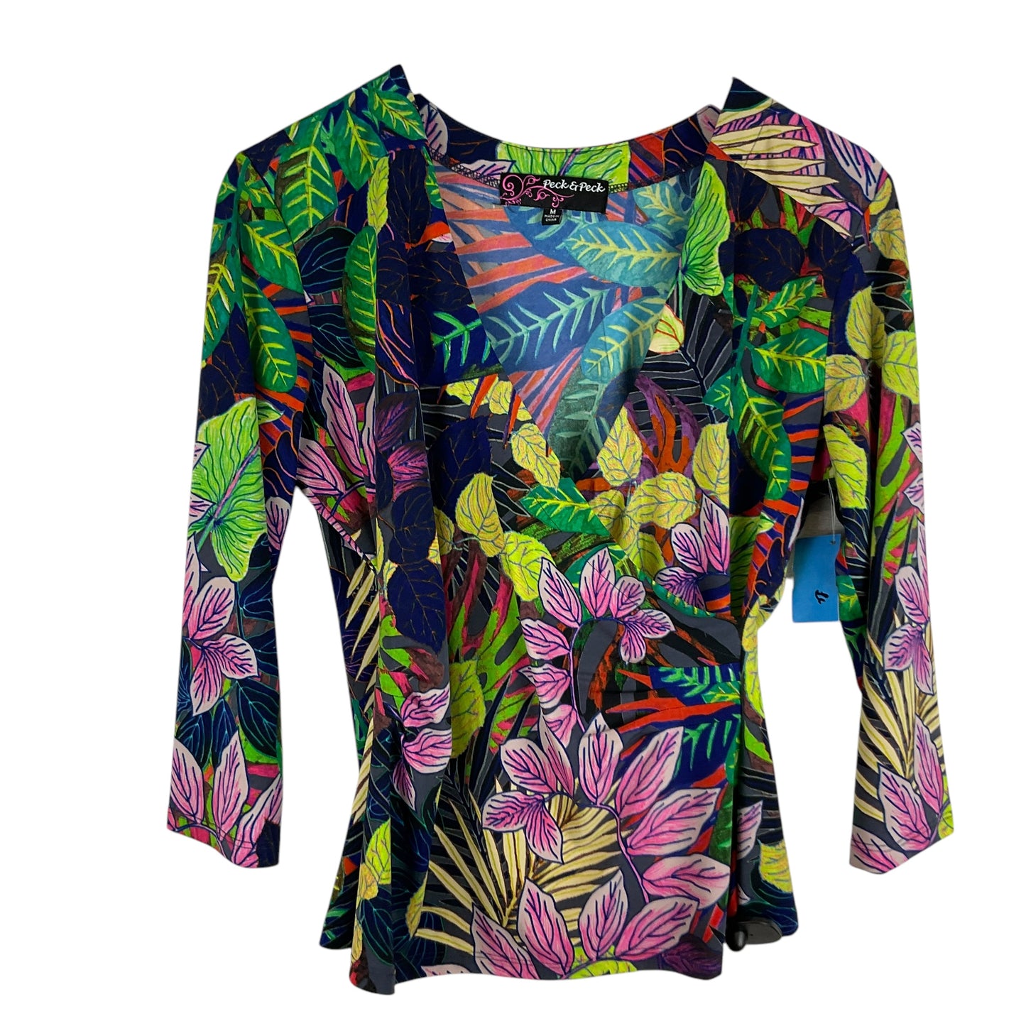 Top Long Sleeve By Peck And Peck In Multi-colored, Size: M