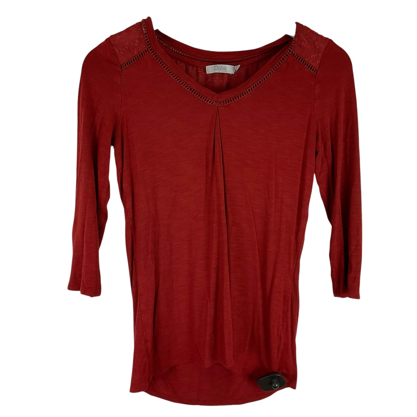 Top Long Sleeve By Dalia In Red, Size: Xs