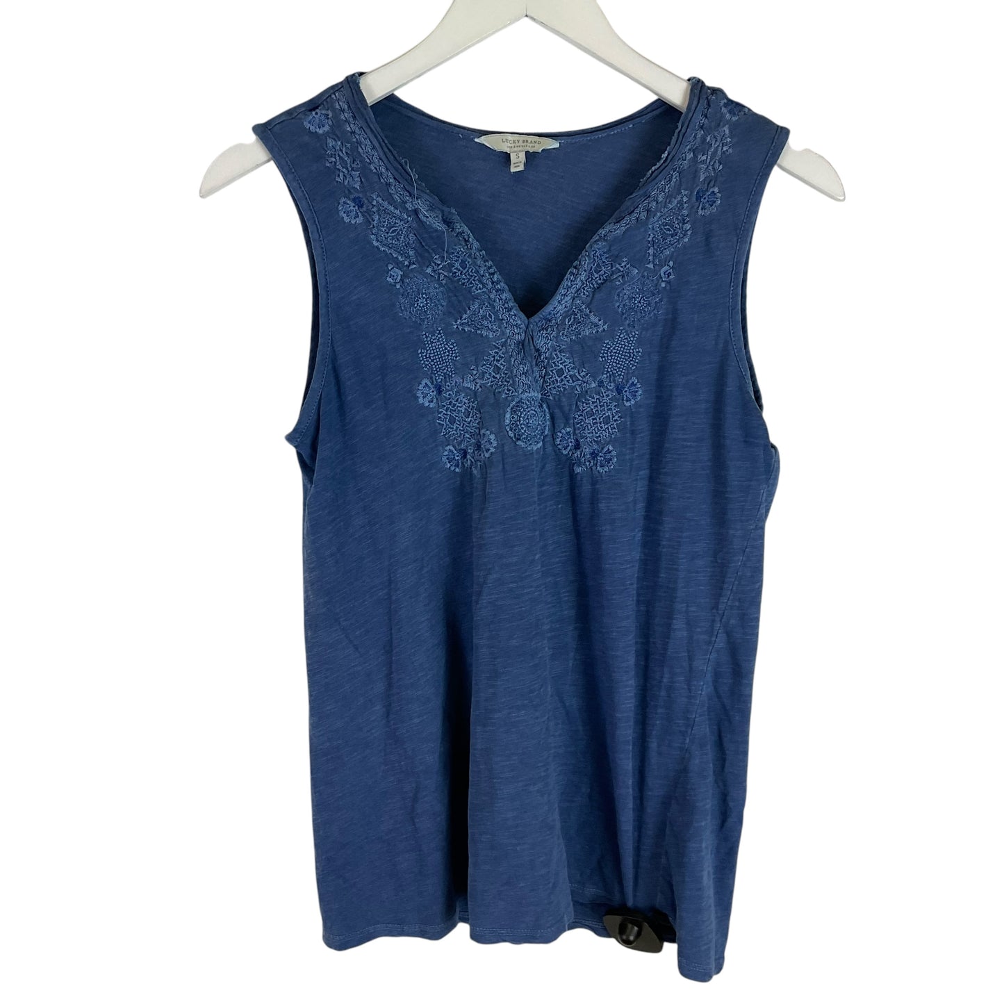 Top Sleeveless By Lucky Brand In Blue, Size: S