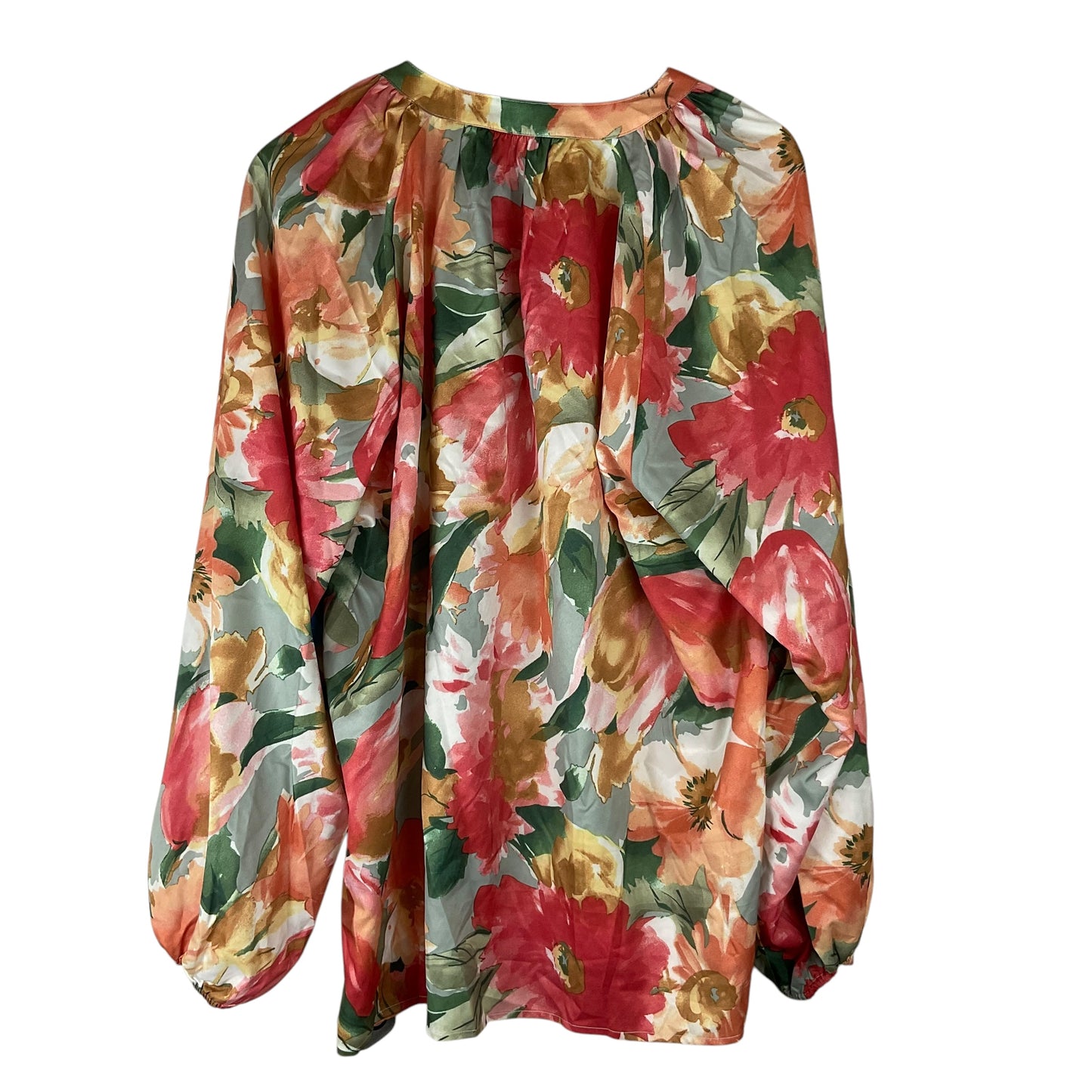 Top Long Sleeve By Chicsoul In Floral Print, Size: 1x