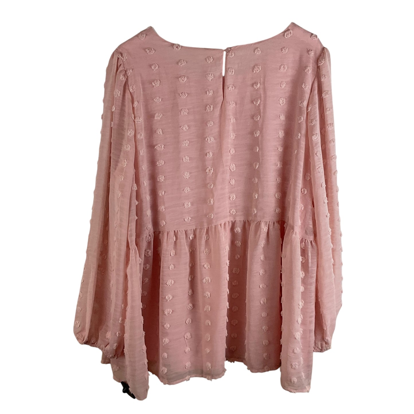 Top Long Sleeve By Chicsoul In Pink, Size: 1x