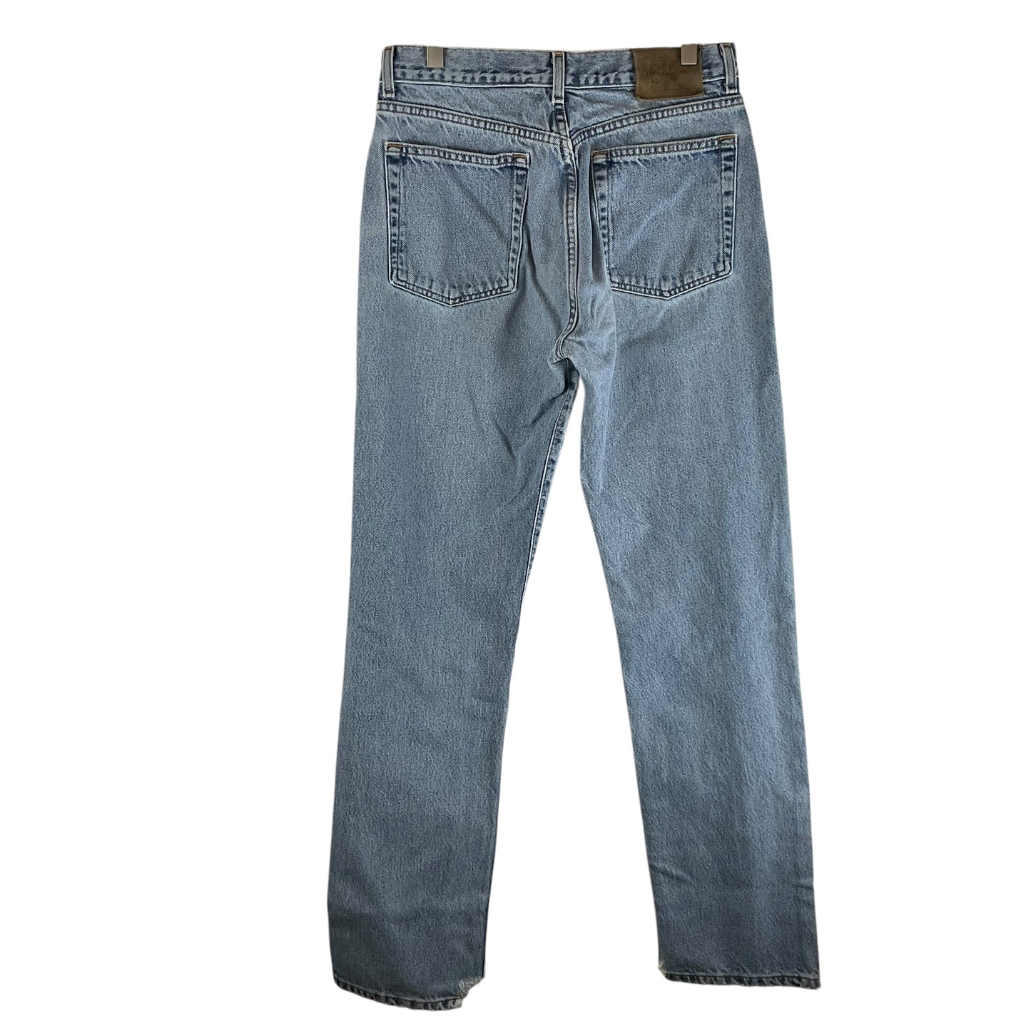 Jeans Straight By Calvin Klein In Blue Denim, Size: 10