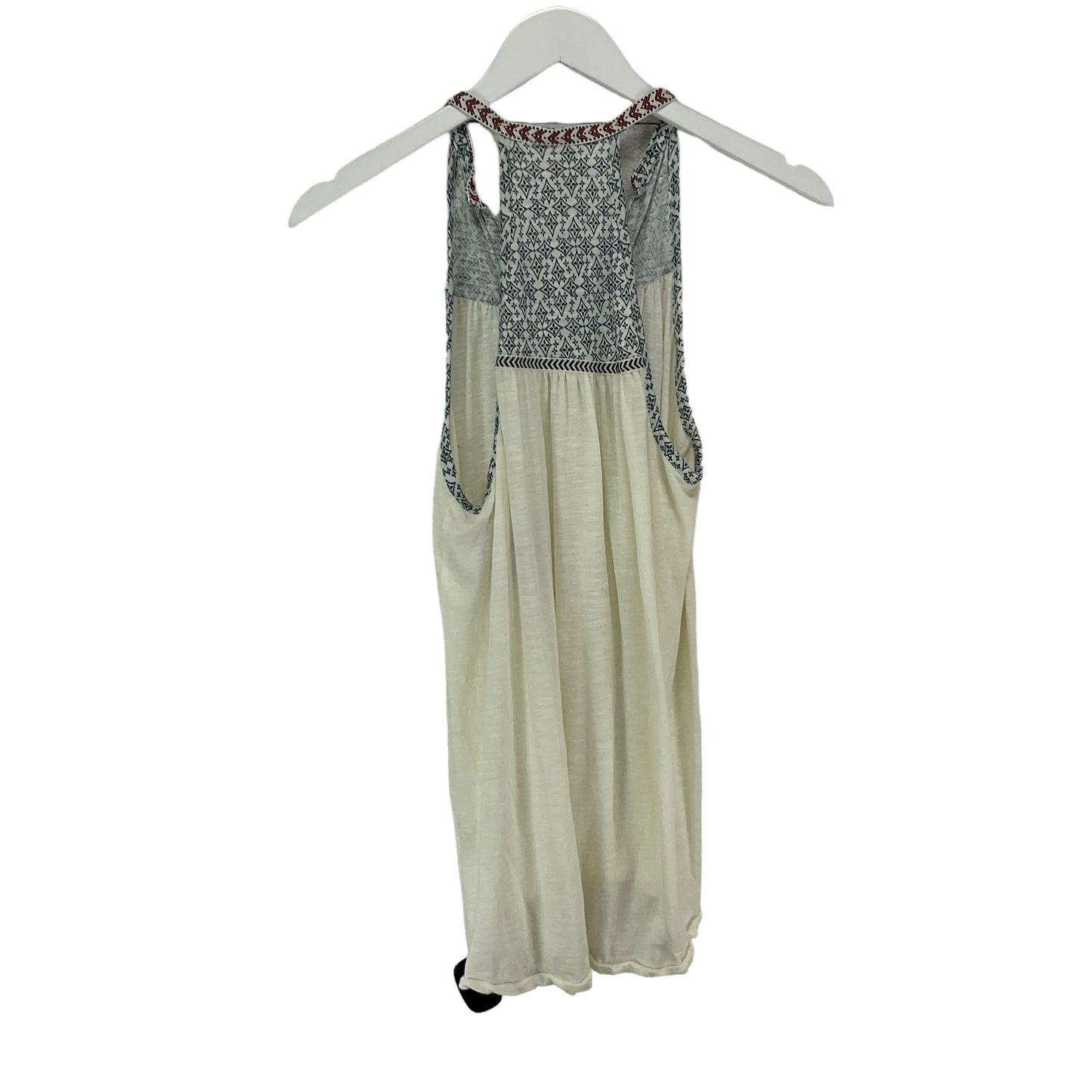 Cream Top Sleeveless Rd Style, Size S