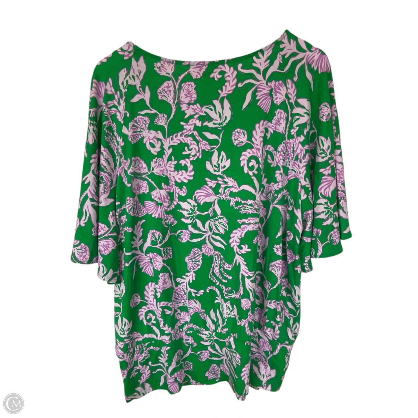 Top Short Sleeve Designer By Lilly Pulitzer In Green, Size: Xl