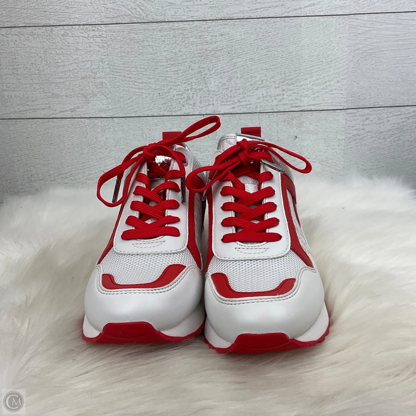 Shoes Designer By Michael Kors In Red & White, Size: 6.5