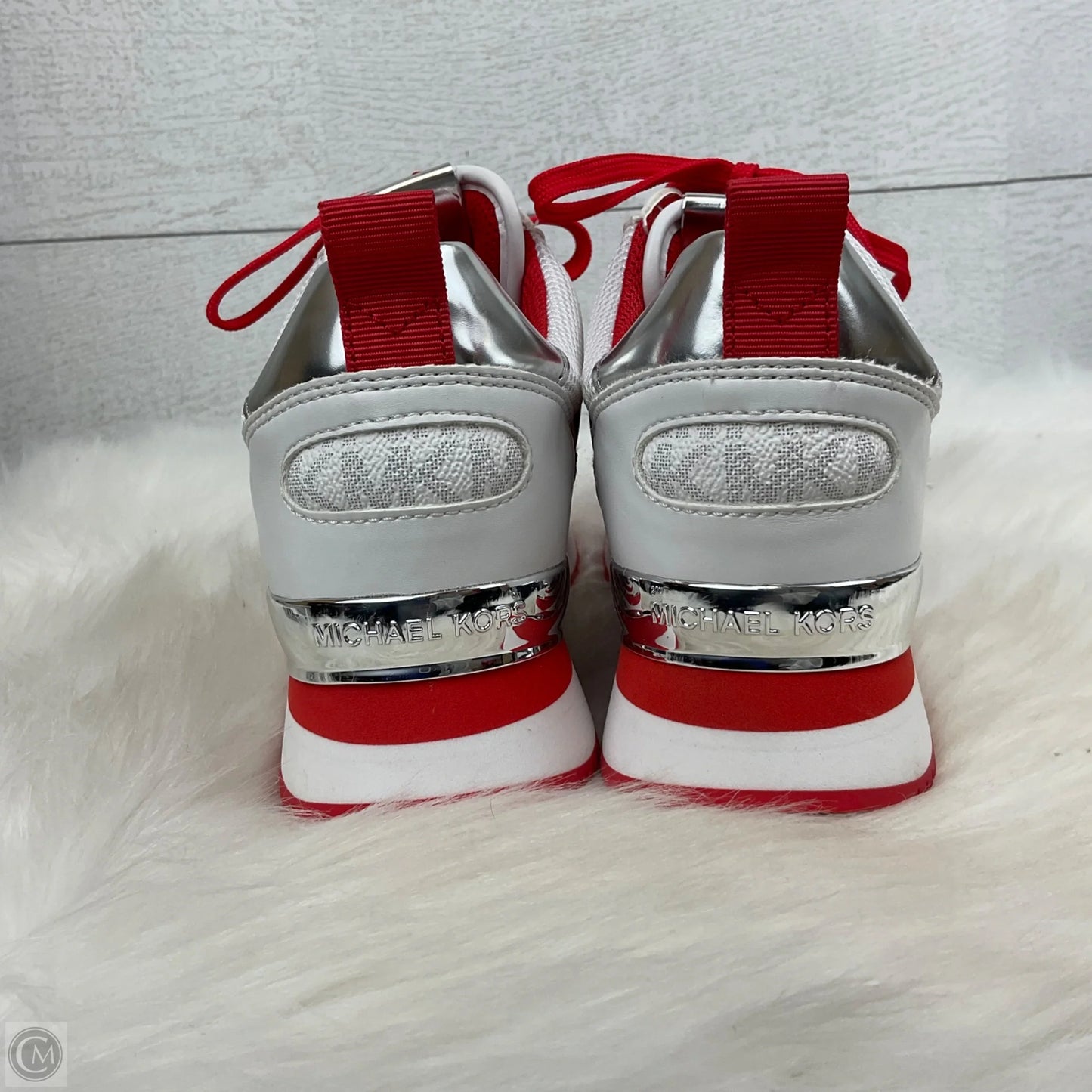 Shoes Designer By Michael Kors In Red & White, Size: 6.5
