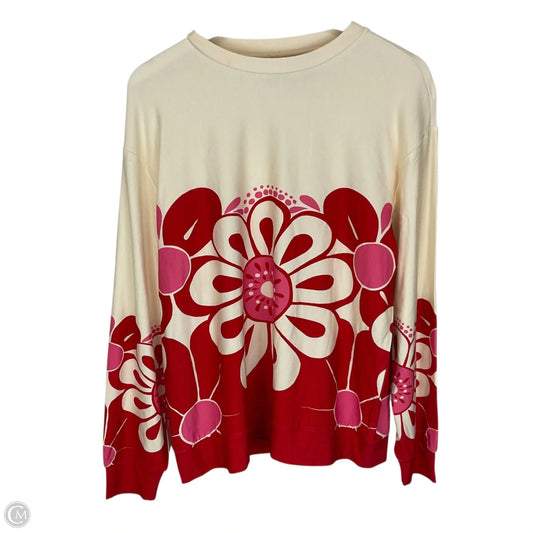 Top Long Sleeve By Farm Rio In Cream & Red, Size: S