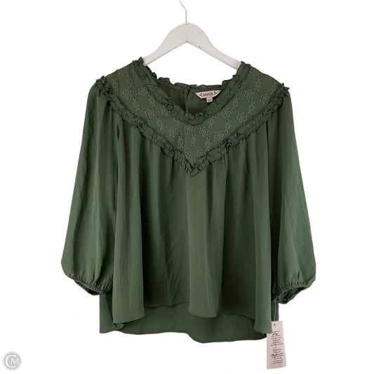 Top Long Sleeve By Nanette By Nanette Lepore In Green, Size: L