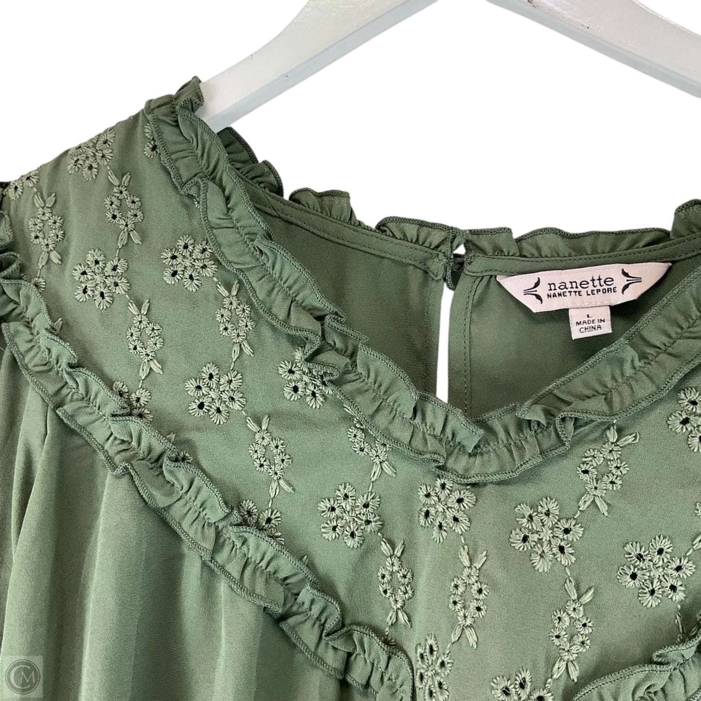 Top Long Sleeve By Nanette By Nanette Lepore In Green, Size: L