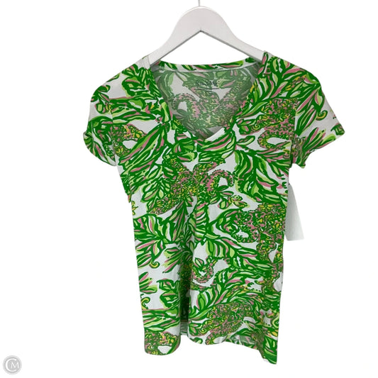 Top Short Sleeve Designer By Lilly Pulitzer In Green, Size: Xs
