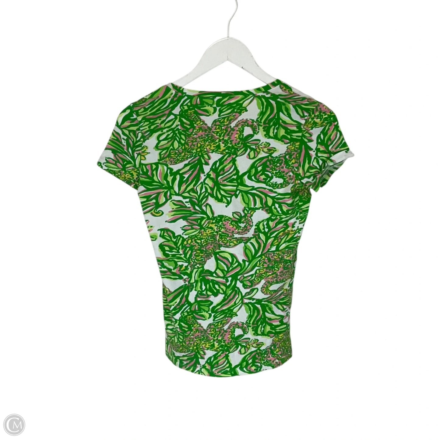 Top Short Sleeve Designer By Lilly Pulitzer In Green, Size: Xs