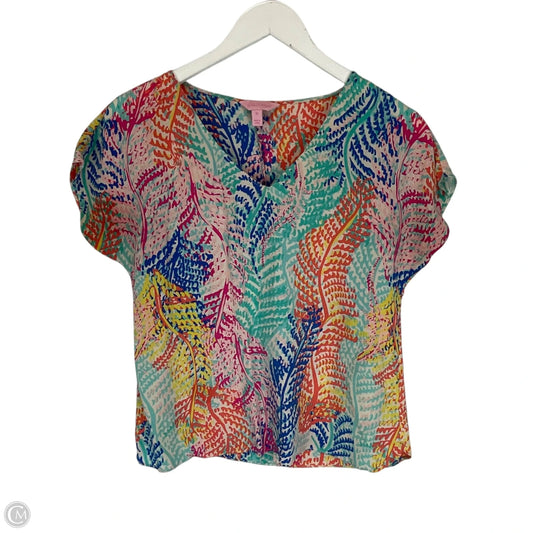 Top Short Sleeve Designer By Lilly Pulitzer In Multi-colored, Size: Xs