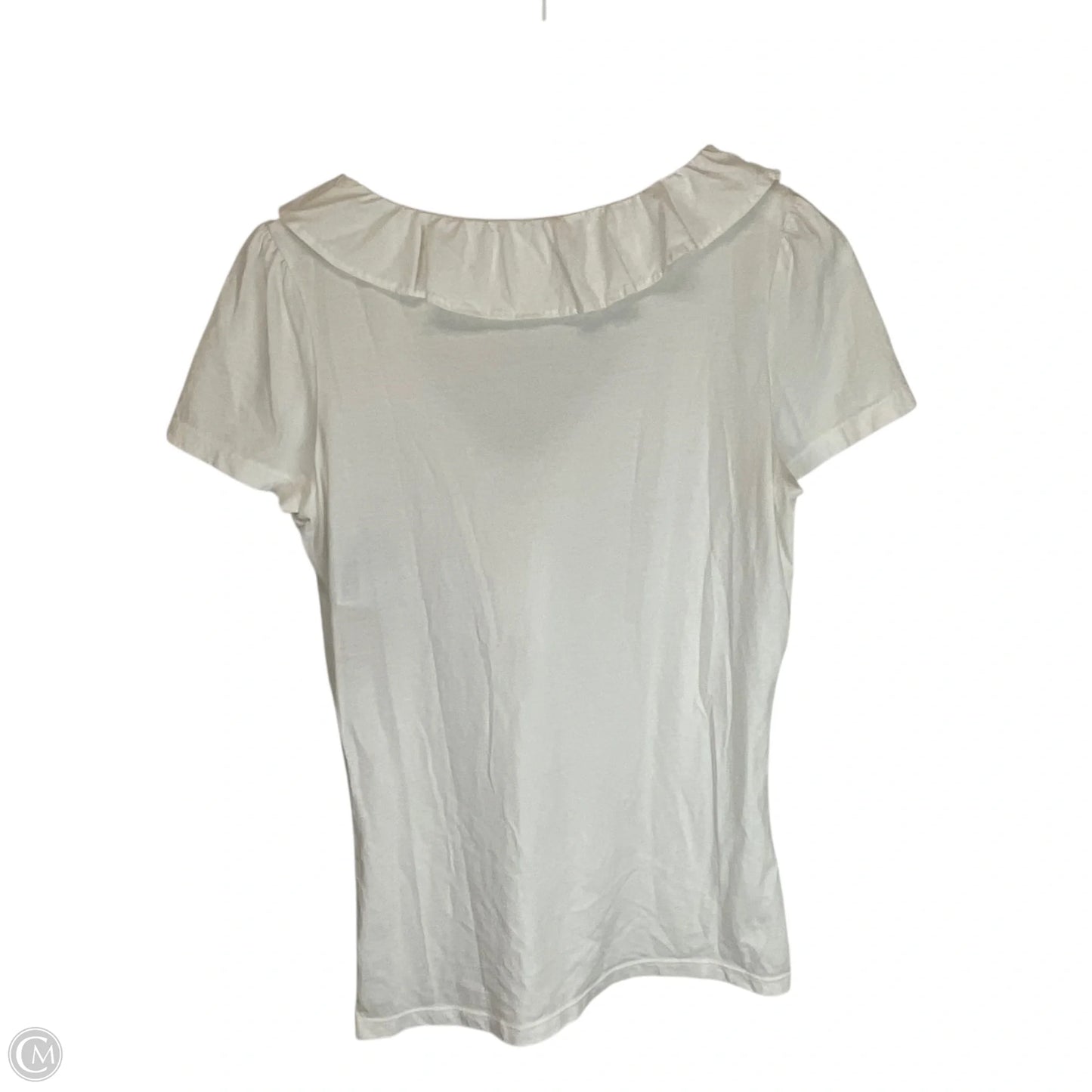 Top Short Sleeve Designer By Lilly Pulitzer In White, Size: M