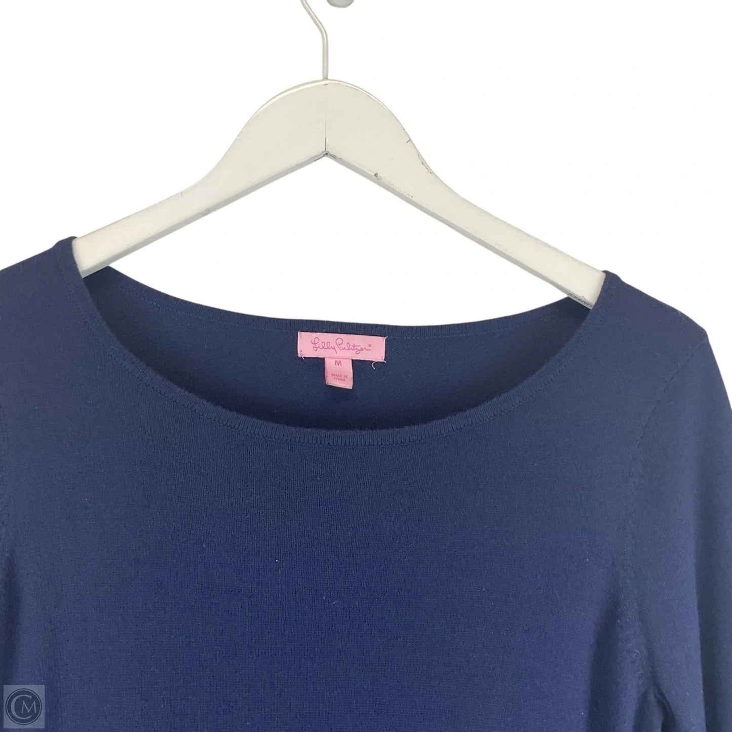 Top Long Sleeve Designer By Lilly Pulitzer In Navy, Size: M