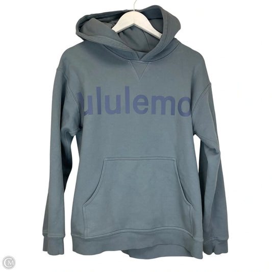 Sweatshirt Hoodie By Lululemon In Blue, Size: M