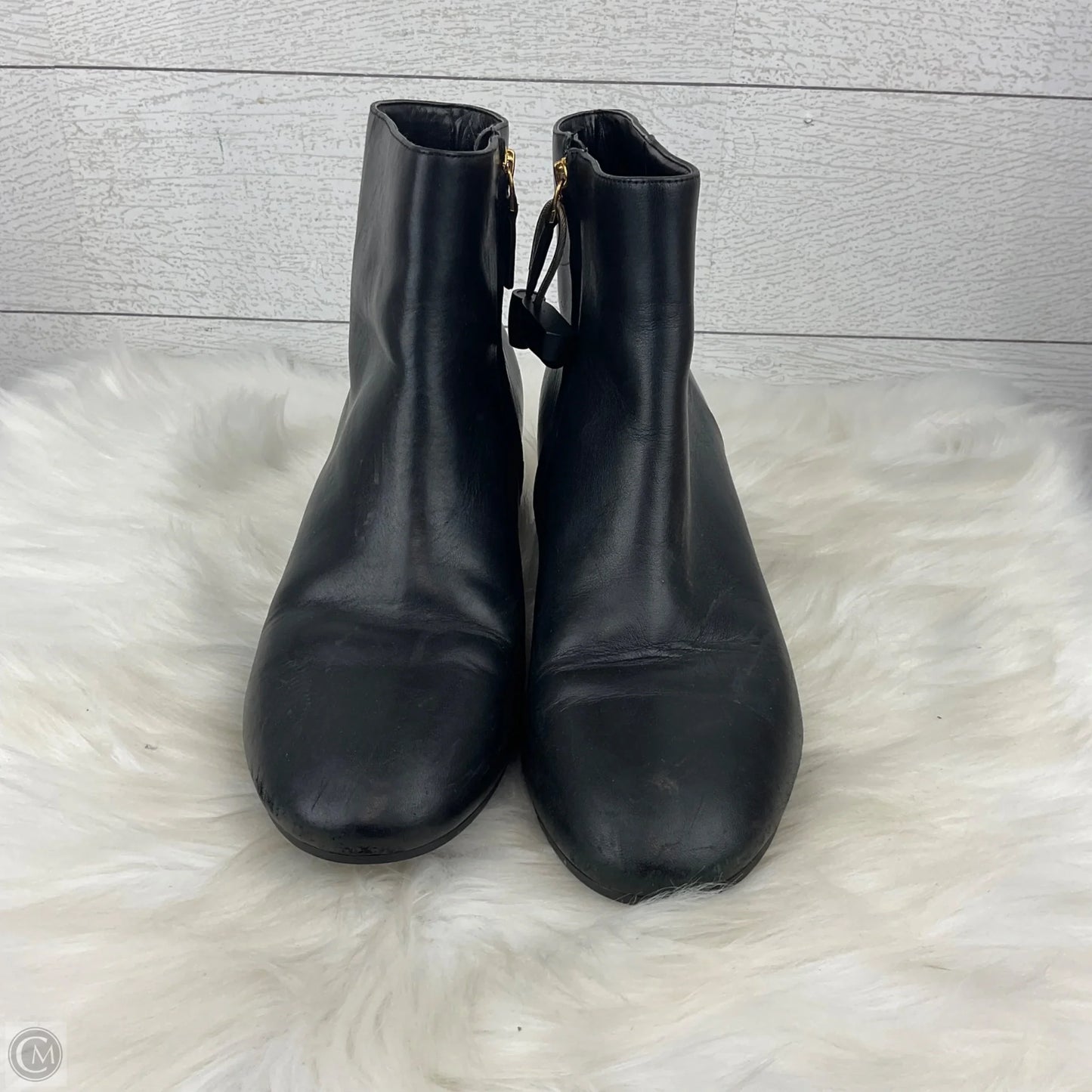 Boots Ankle Heels By Ralph Lauren In Black, Size: 9.5