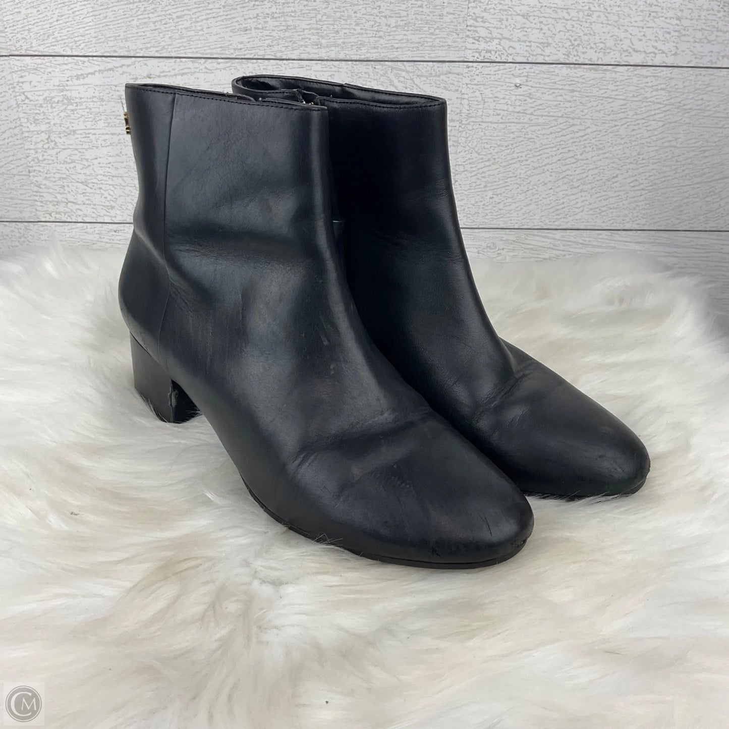Boots Ankle Heels By Ralph Lauren In Black, Size: 9.5