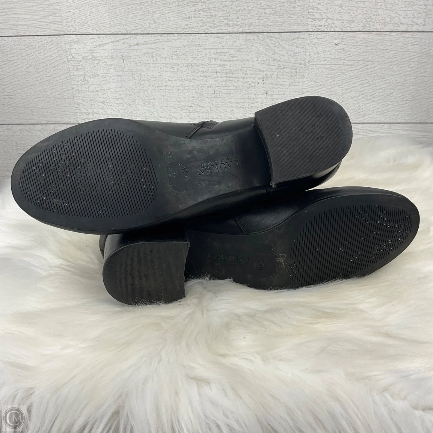 Boots Ankle Heels By Ralph Lauren In Black, Size: 9.5