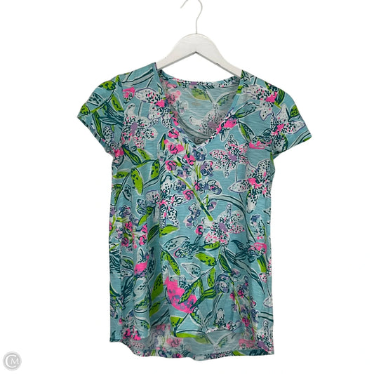 Top Short Sleeve Designer By Lilly Pulitzer In Multi-colored, Size: Xs