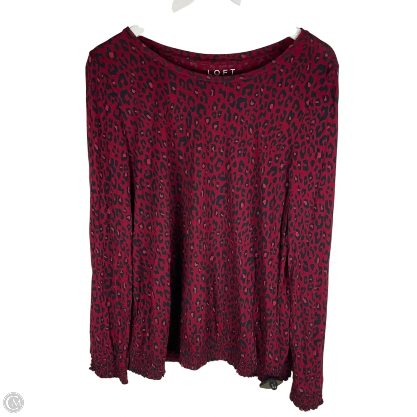 Top Long Sleeve By Loft In Red, Size: L