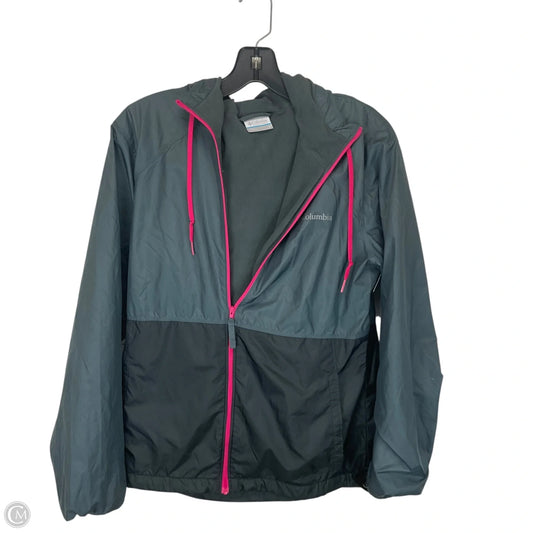 Jacket Windbreaker By Columbia In Grey, Size: S