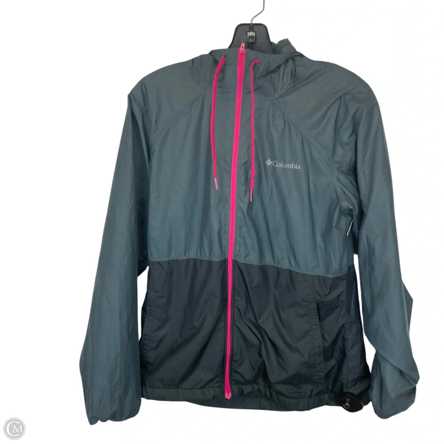 Jacket Windbreaker By Columbia In Grey, Size: S