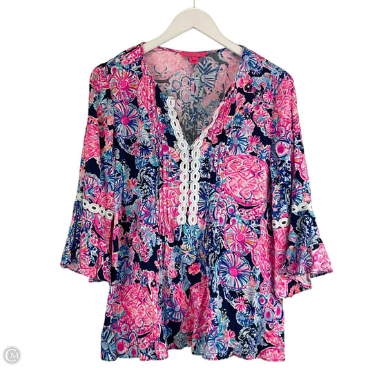 Top Long Sleeve Designer By Lilly Pulitzer In Multi-colored, Size: M
