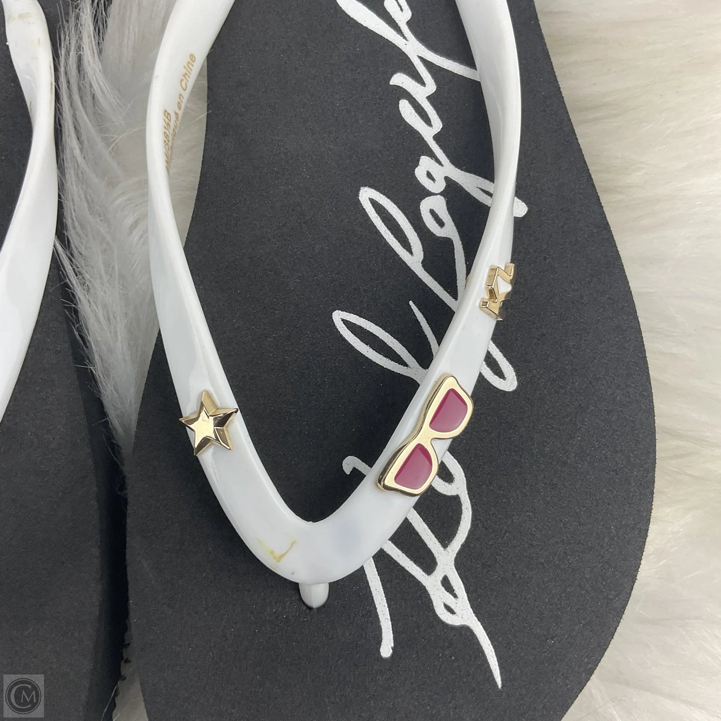 Sandals Designer By Karl Lagerfeld In Black, Size: 8