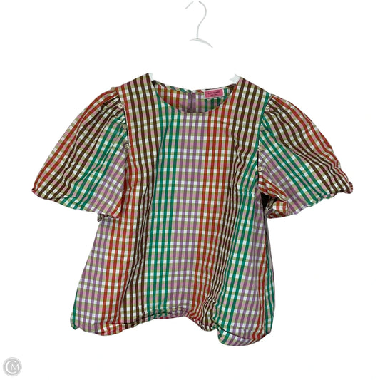 Top Short Sleeve Designer By Kate Spade In Multi-colored, Size: L