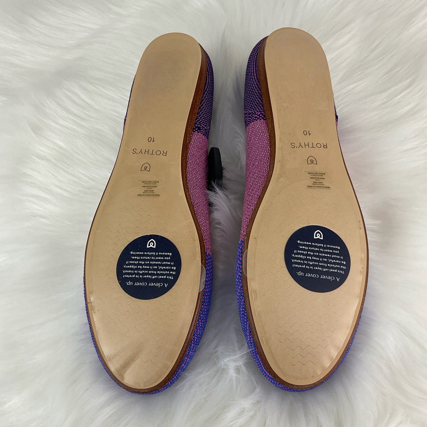 Purple Shoes Designer Rothys, Size 10