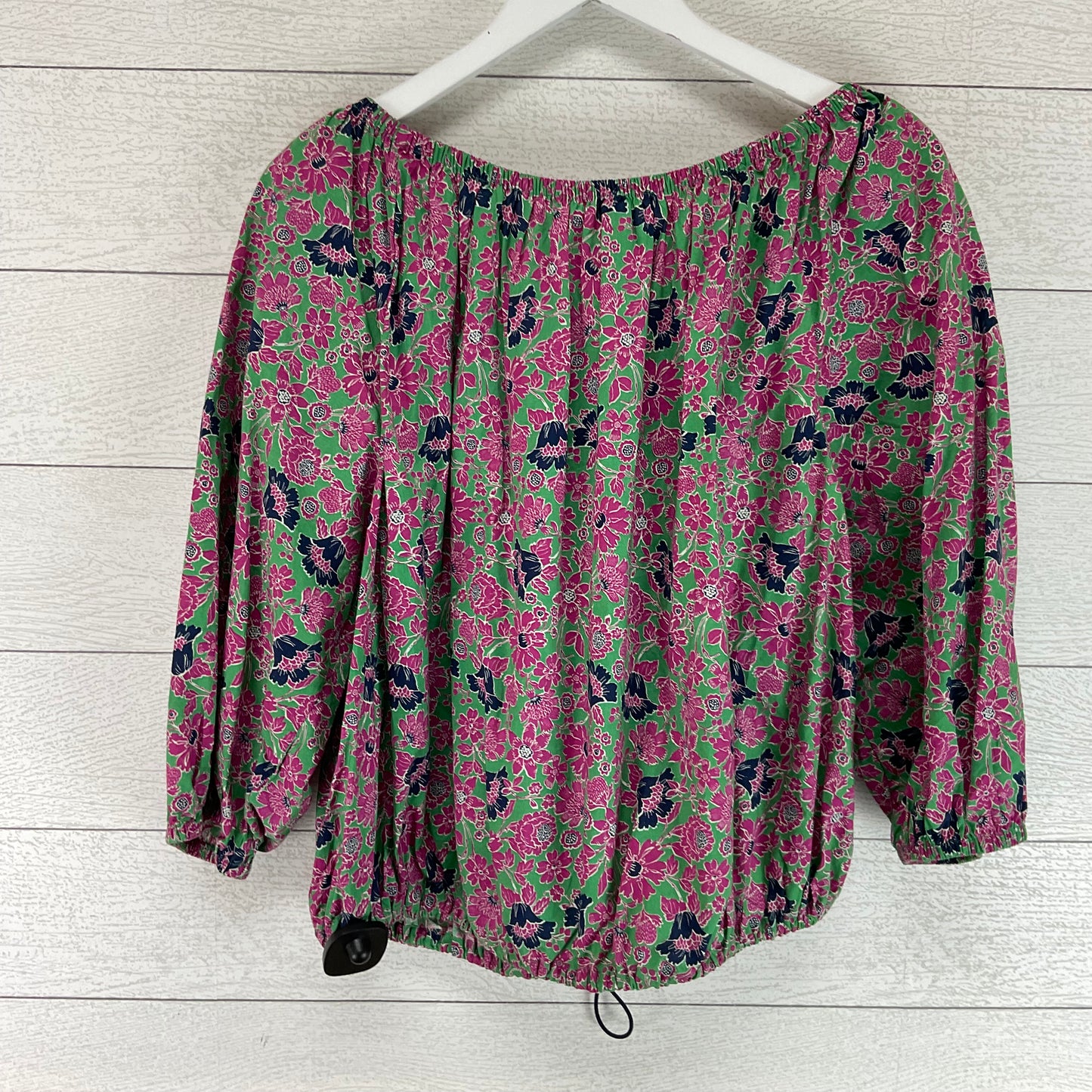 Top Long Sleeve By Sundry In Green & Pink, Size: S