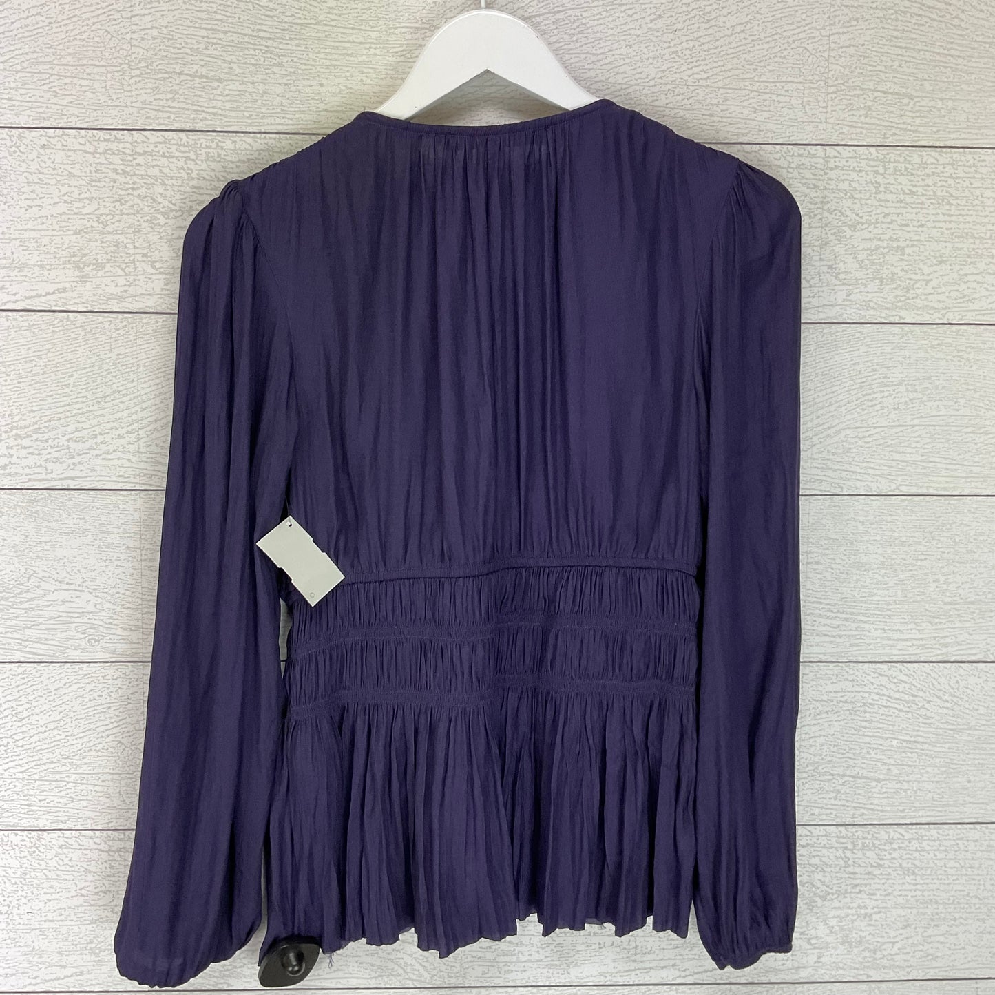 Top Long Sleeve By White House Black Market In Purple, Size: Xs