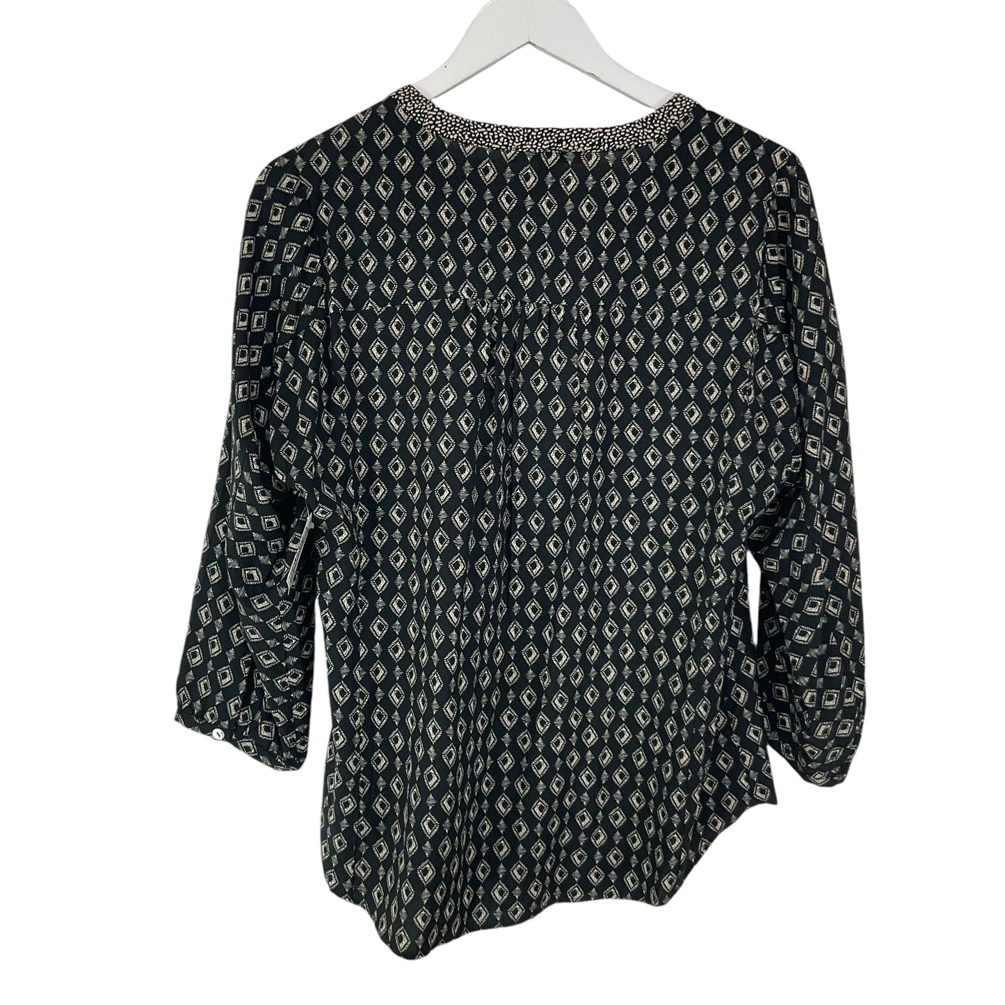 Top Long Sleeve By Dr2 In Black & Cream, Size: M