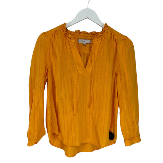 Top Long Sleeve By Loft In Orange, Size: M