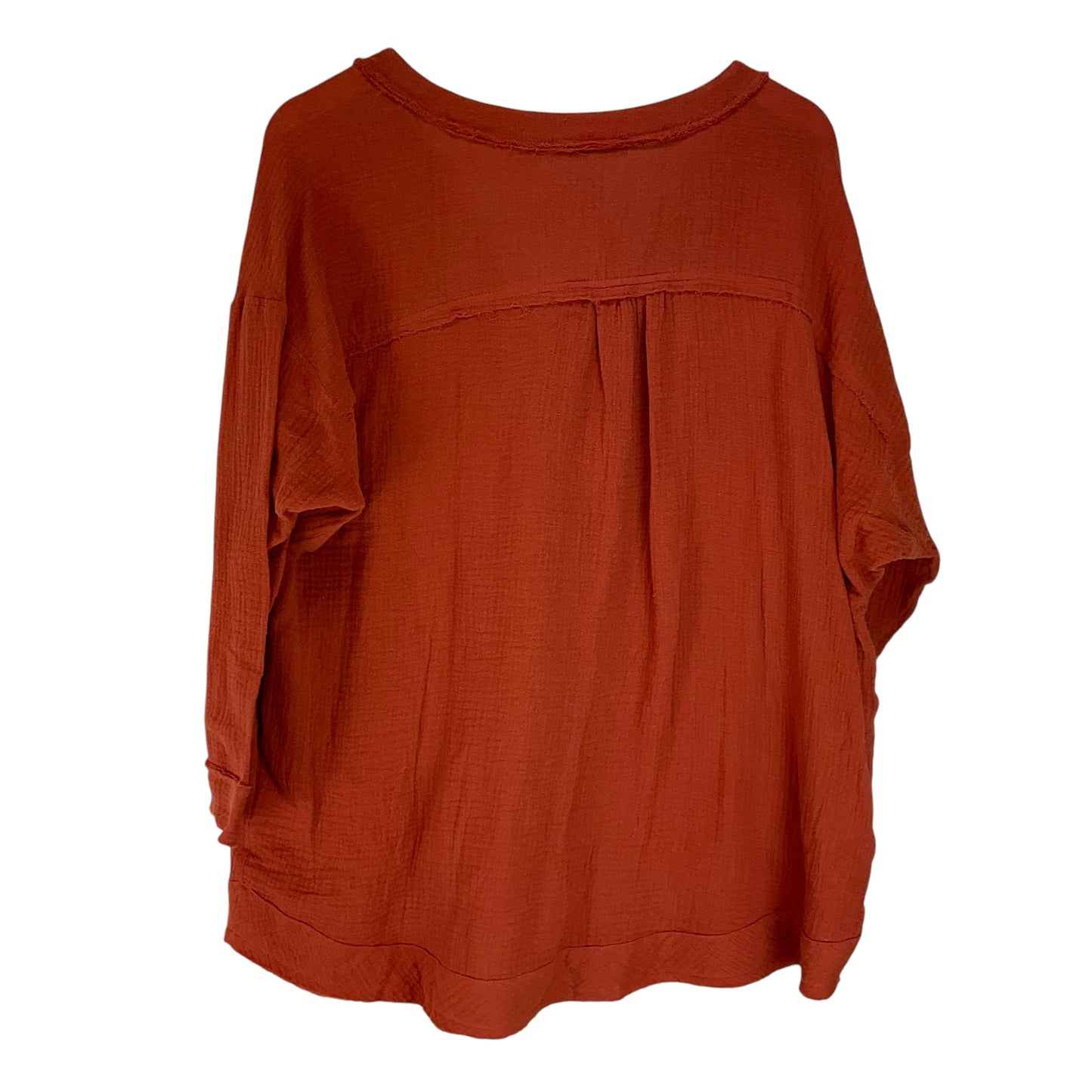 Top Long Sleeve By By Together In Orange, Size: M