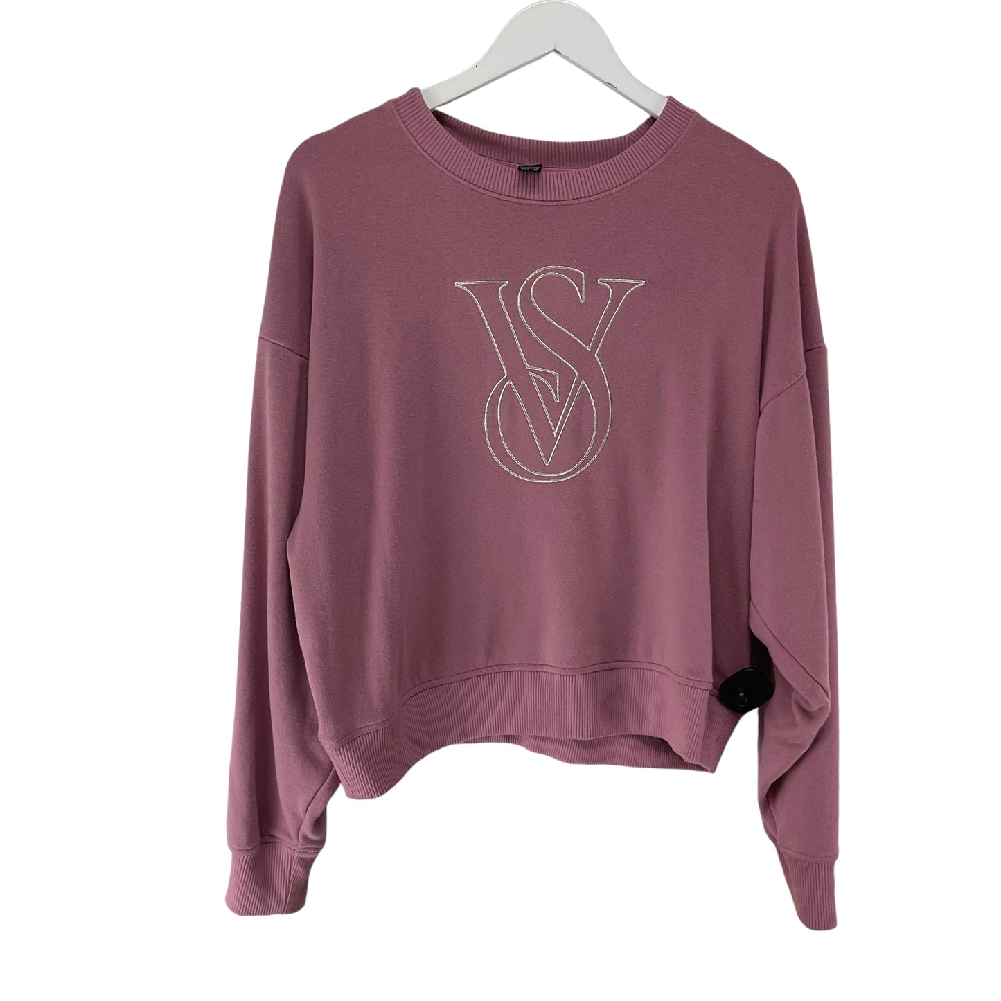 Sweatshirt Crewneck By Victorias Secret In Pink, Size: L