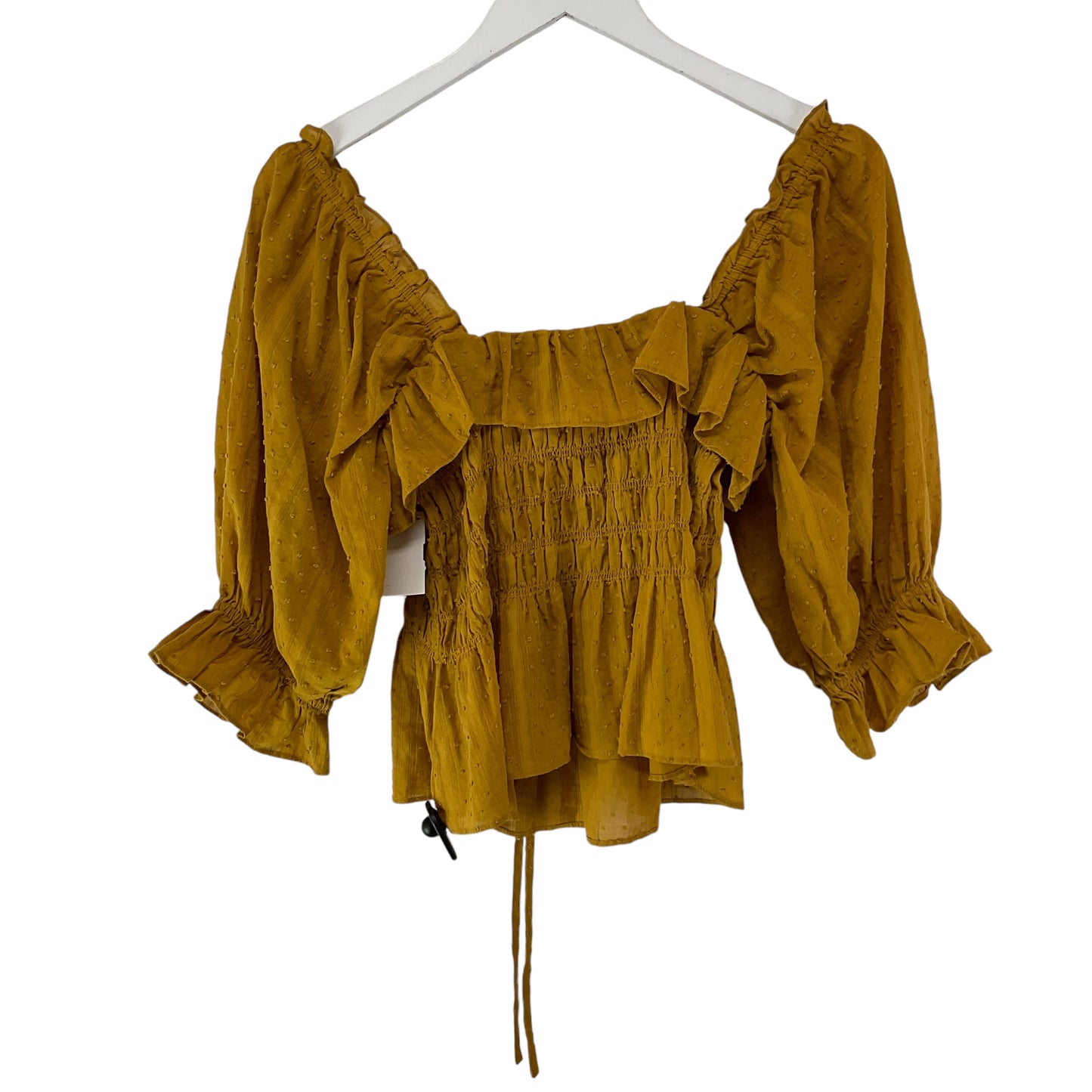 Top Long Sleeve By Clothes Mentor In Yellow, Size: L