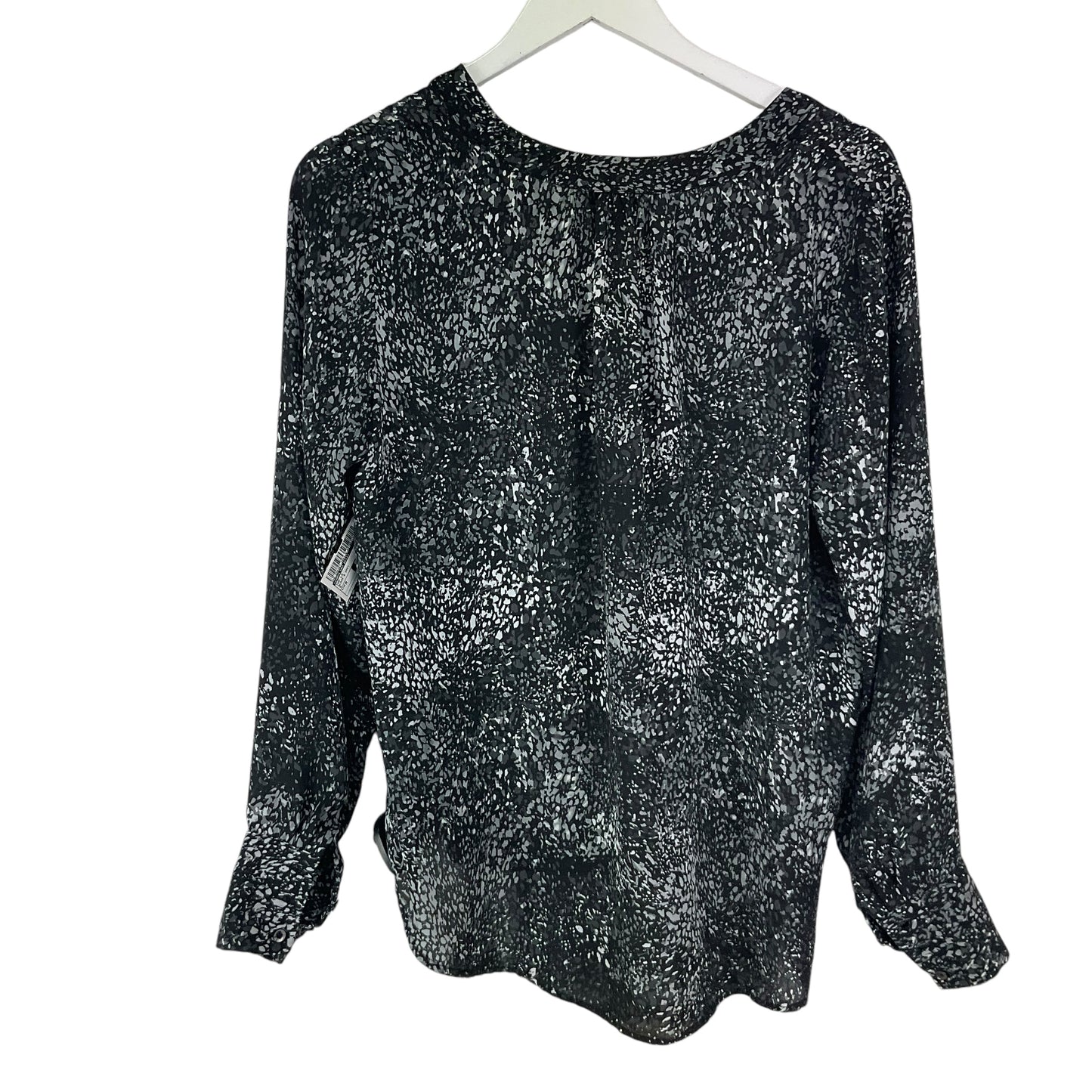 Top Long Sleeve By Carolina Belle In Black & Grey, Size: M