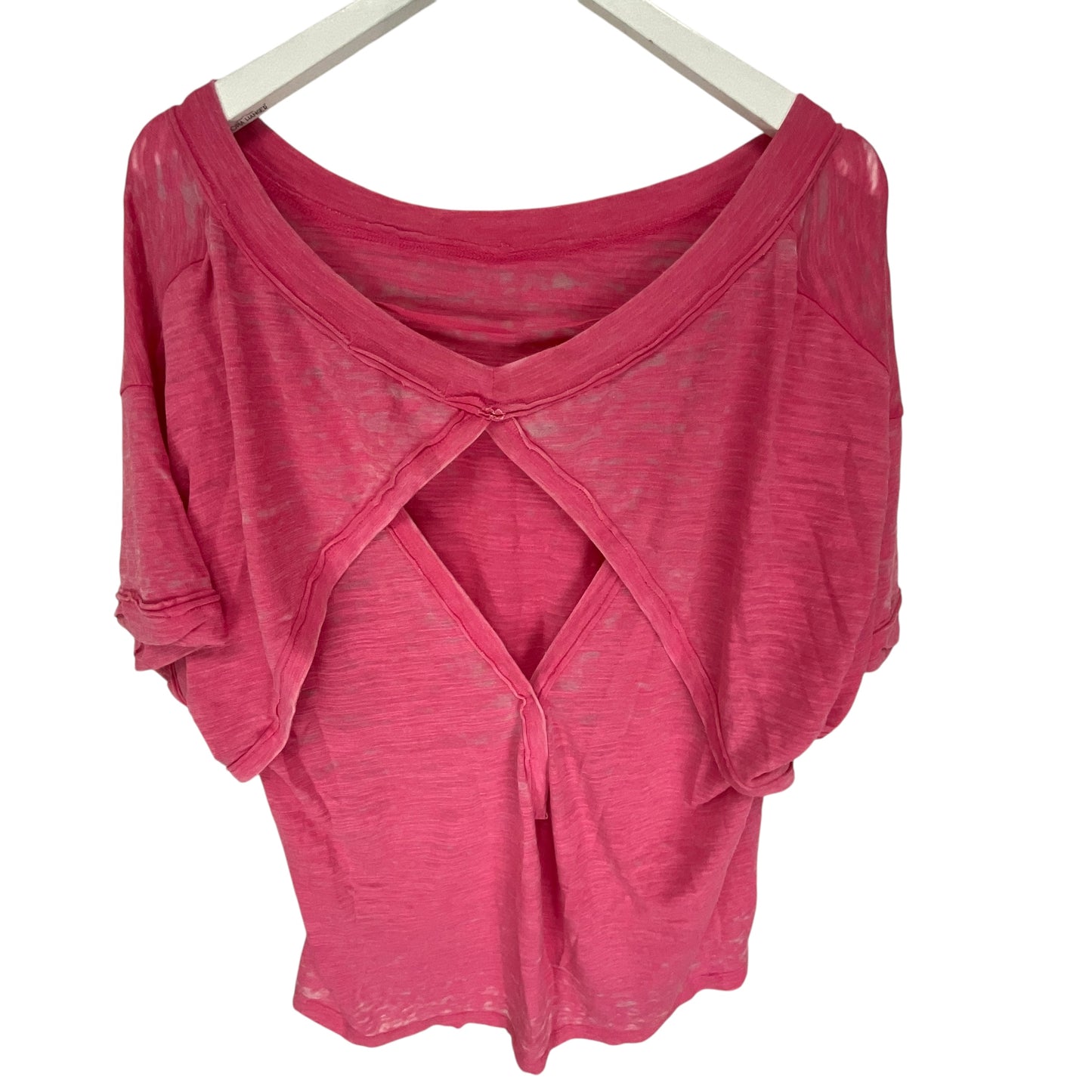 Top Short Sleeve Basic By We The Free In Pink, Size: L