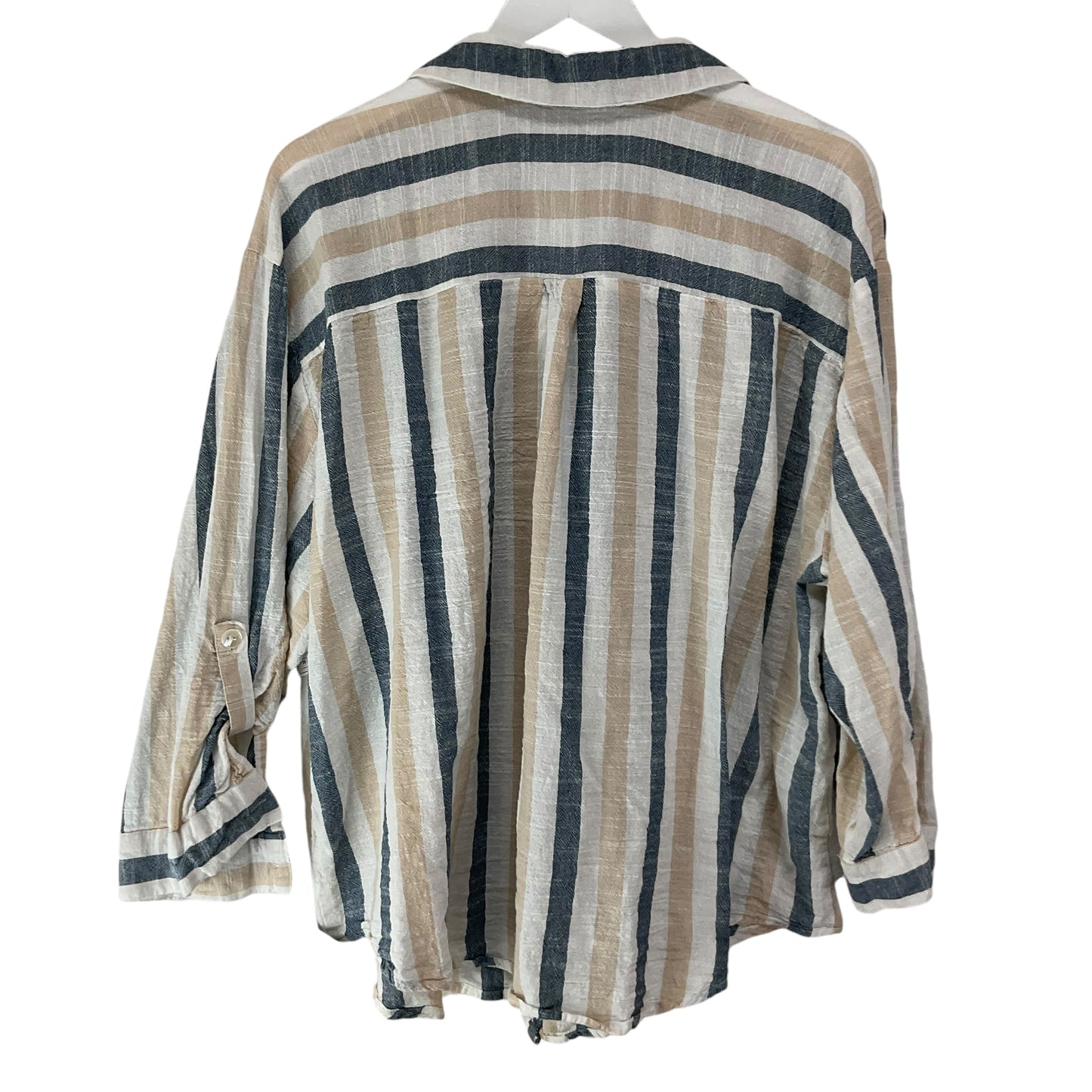 Top Long Sleeve By Club Z In Tan, Size: 3x