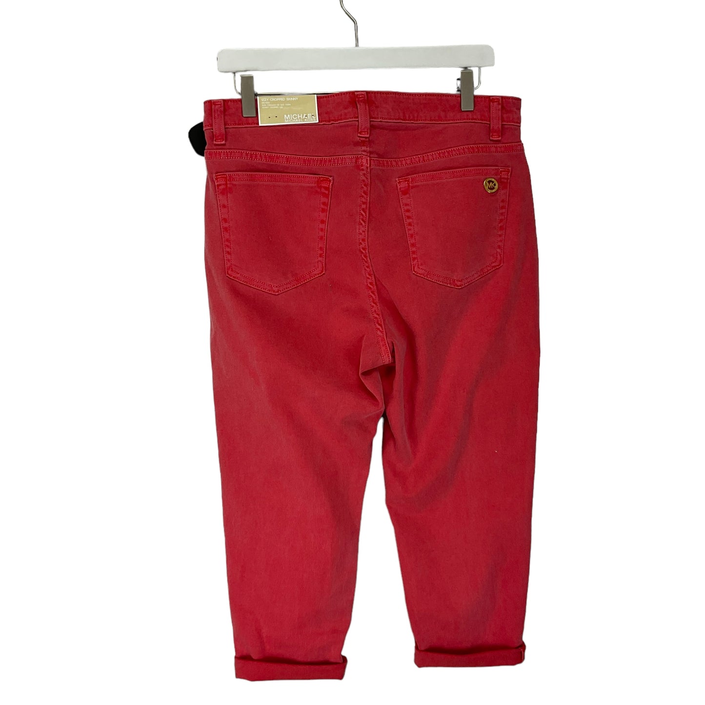 Red Jeans Cropped Michael By Michael Kors, Size 12