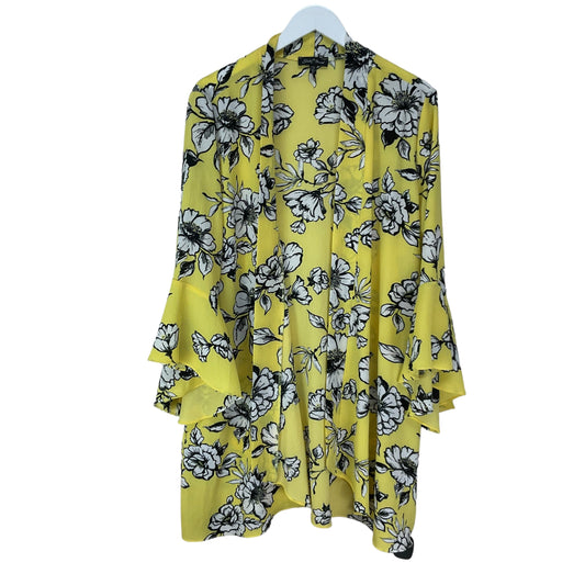 Kimono By Slinky Brand In Yellow, Size: Xl