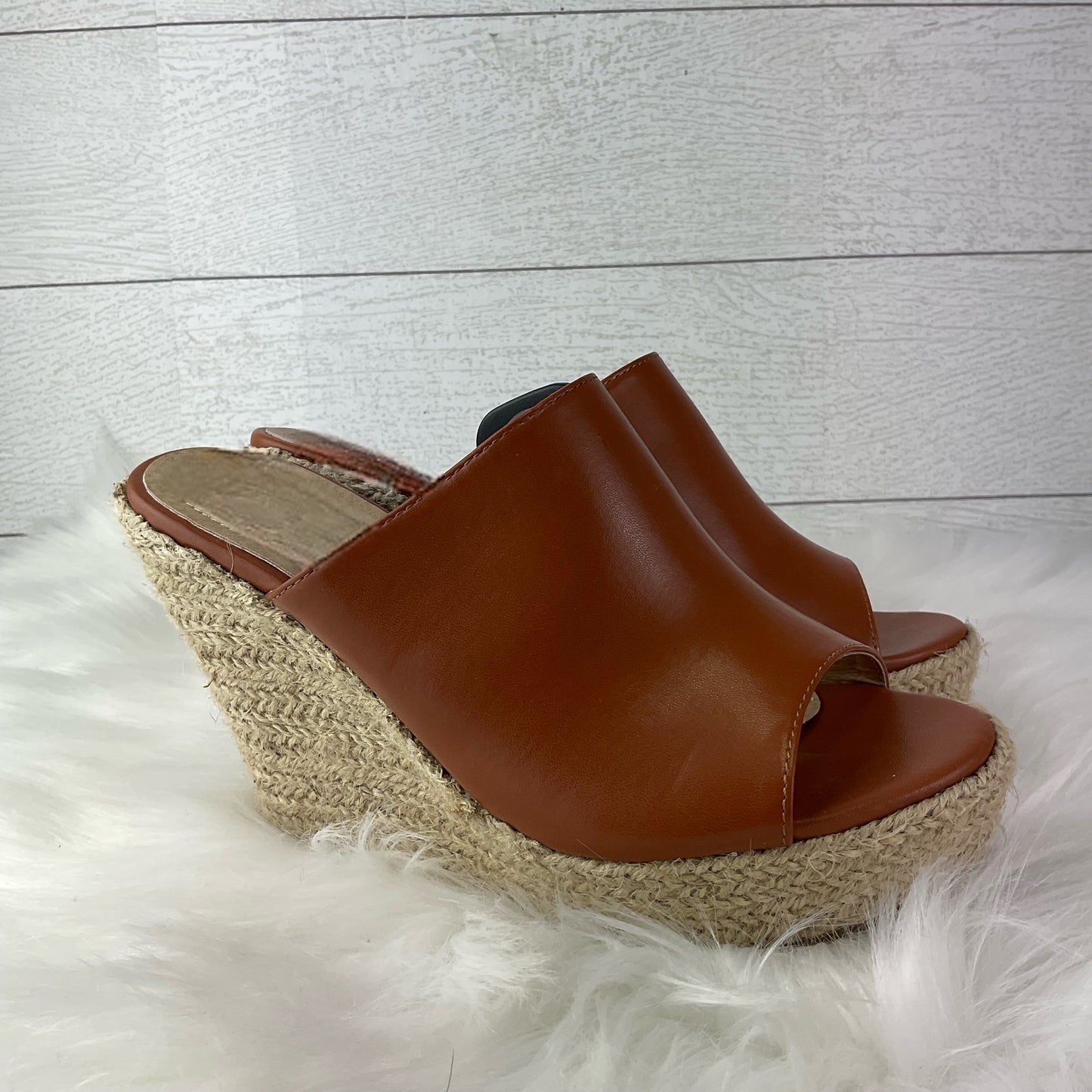 Shoes Heels Wedge By Allegra K In Brown, Size: 7