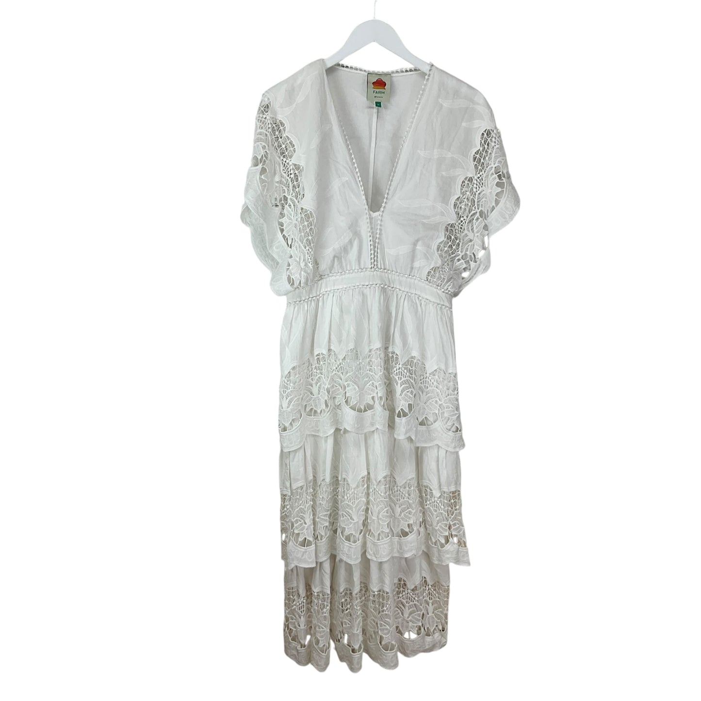 Dress Casual Maxi By Farm Rio In White, Size: M