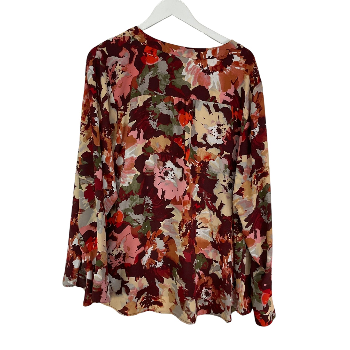 Top Long Sleeve By Limited In Orange, Size: 2x