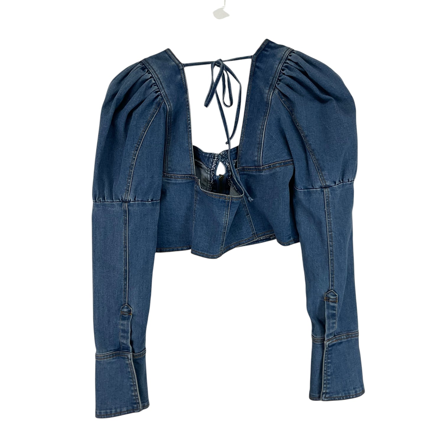 Top Long Sleeve By Clothes Mentor In Blue Denim, Size: L