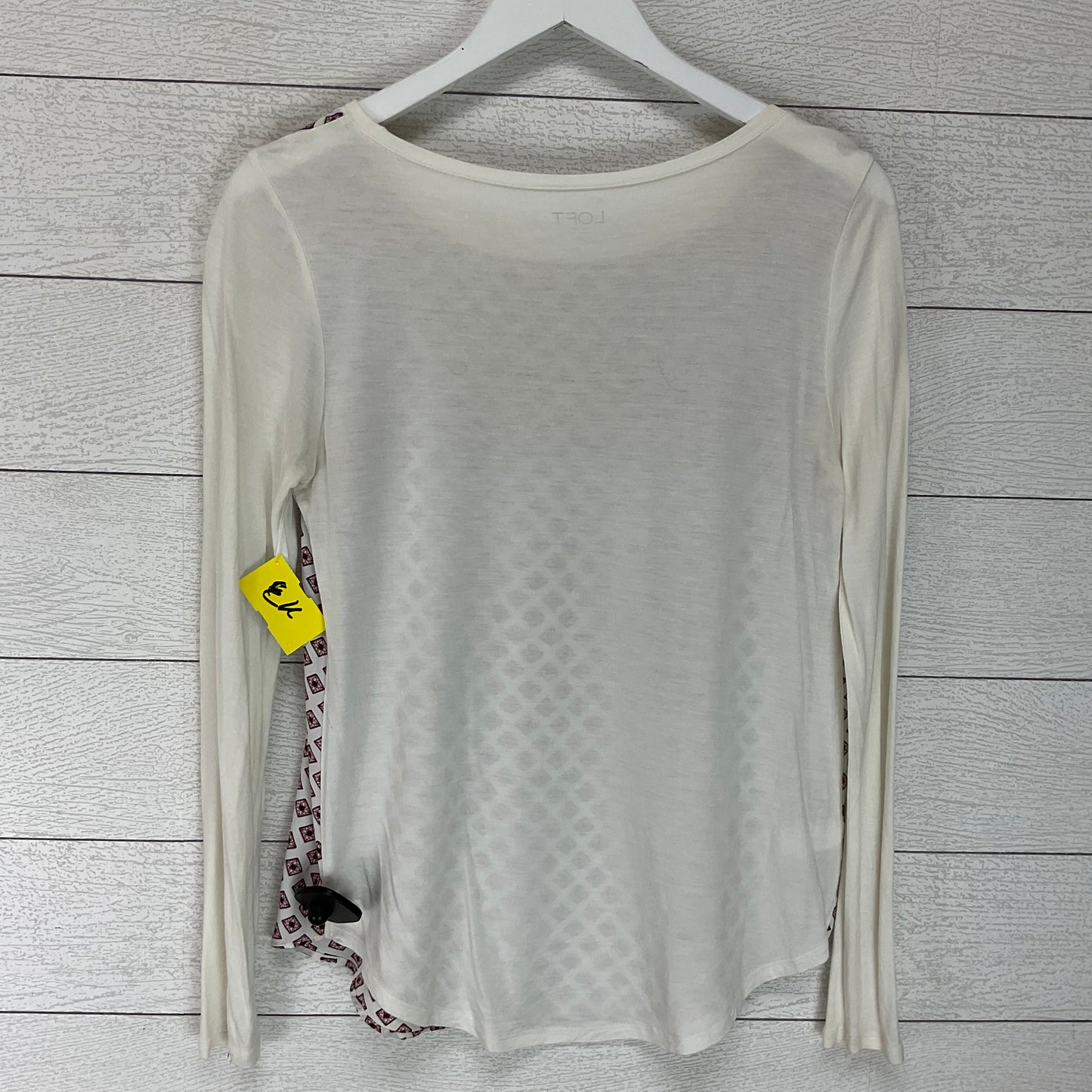 Top Long Sleeve By Loft In Red & White, Size: Xs