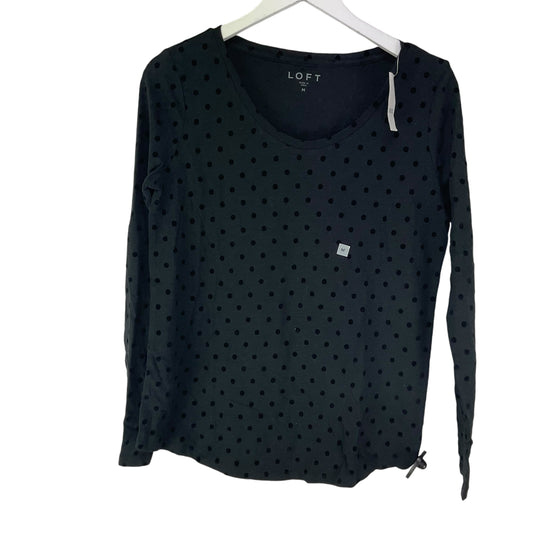 Top Long Sleeve By Loft In Black, Size: M