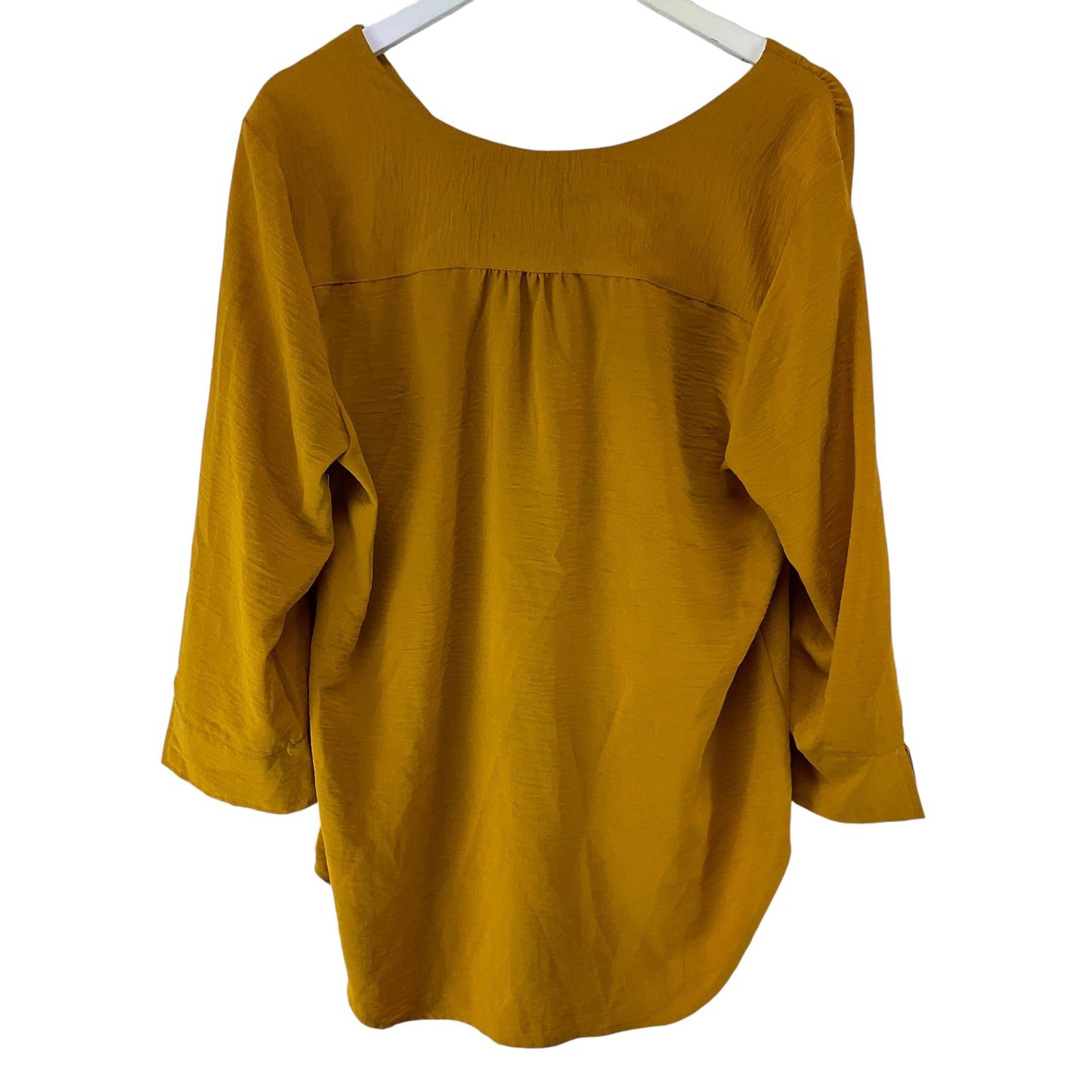 Top Long Sleeve By Fred David In Yellow, Size: L