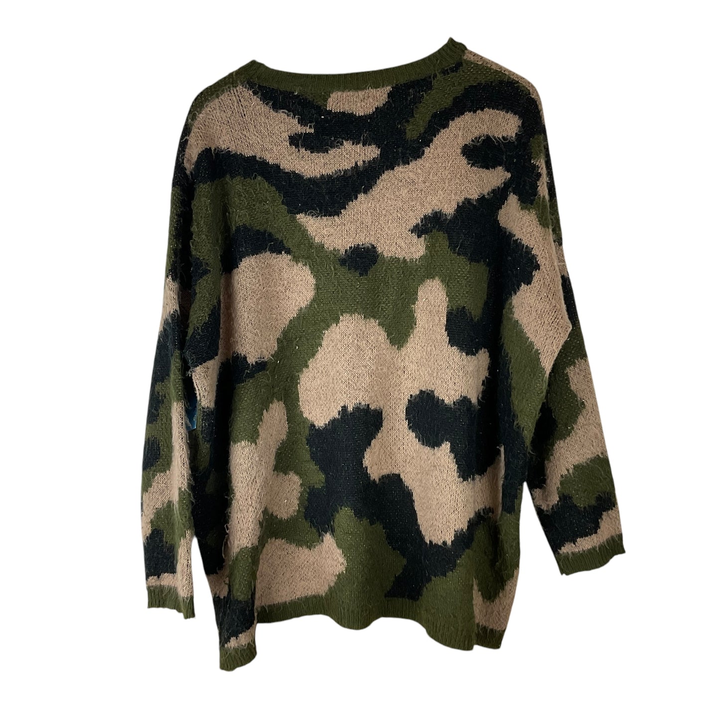 Sweater By She + Sky In Camouflage Print, Size: Osfm